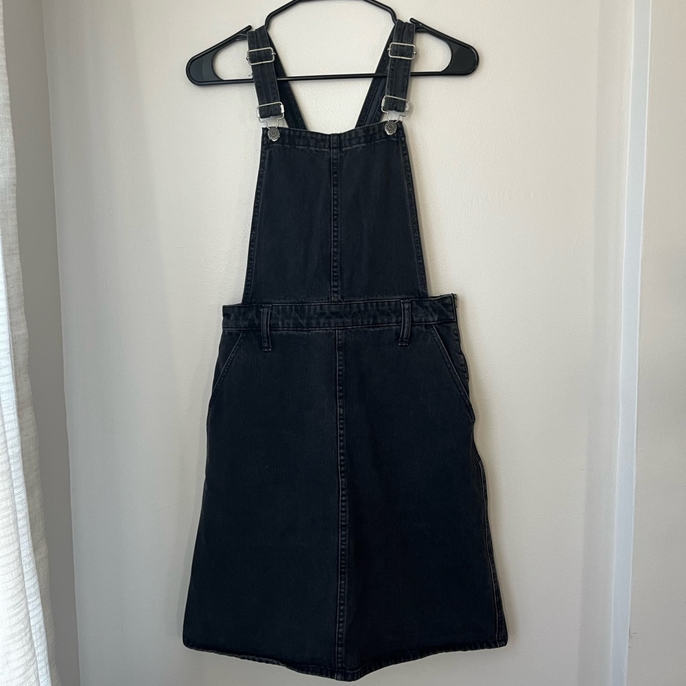 ON HOLD Women’s Madewell Black Denim Overall Dress Size M